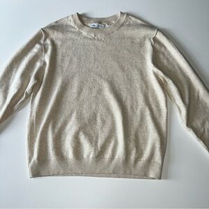 ZARA FINE GAUGE KNIT SWEATER - Beige